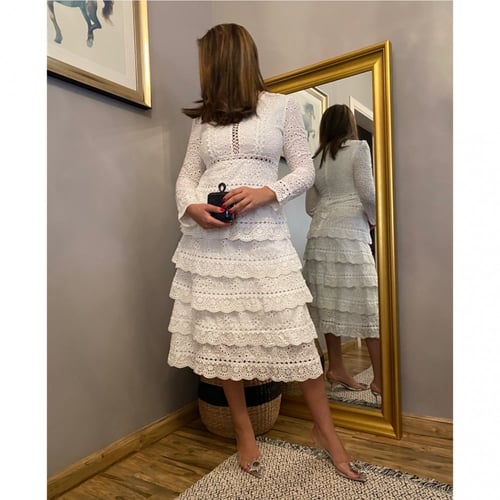 Elegant White Lace Dress