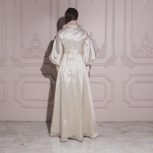 Cream Taffeta Gown