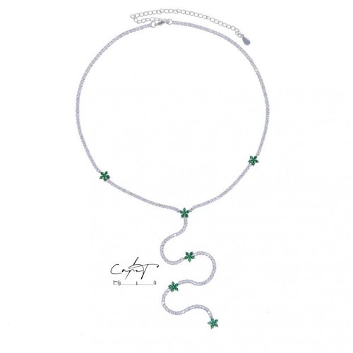 سلسال تنس مزين بالزيركون