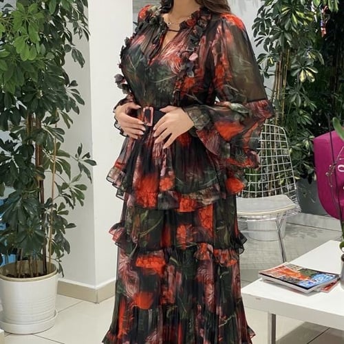 Rosy Dress with Belt