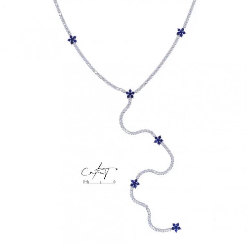 سلسال تنس مزين بالزيركون