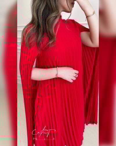 Cape Plisse Dress