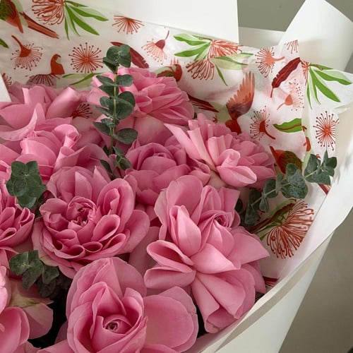 باقة الجوري الوردي الفاخرة