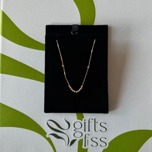 سلسال ذهب عيار 18 بتصميم قطرات ناعمة