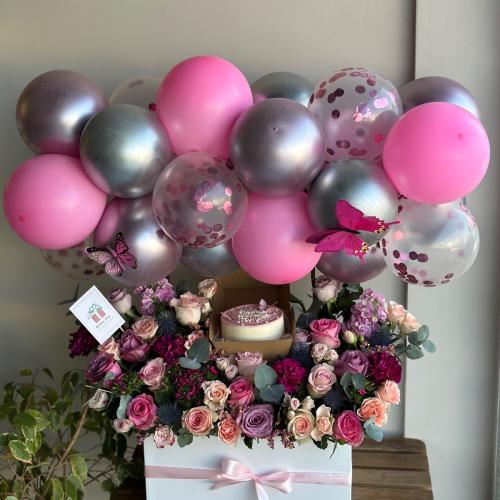 كيكة لنش كيك || بكس ورد الغيمة بنكيات, موفيات