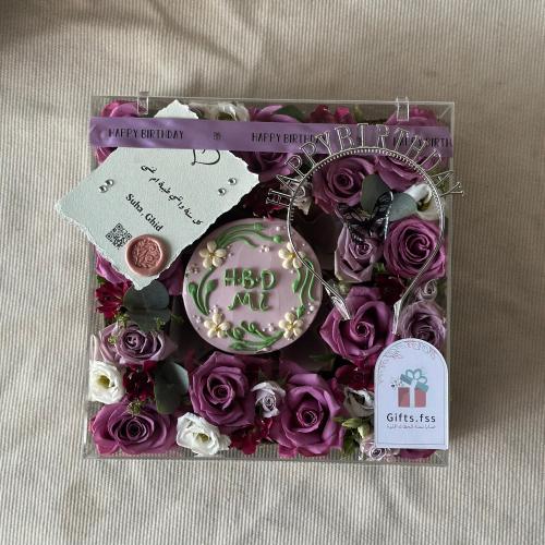 كيكة لنش كيك || بكس الاكرلك & ورد موف