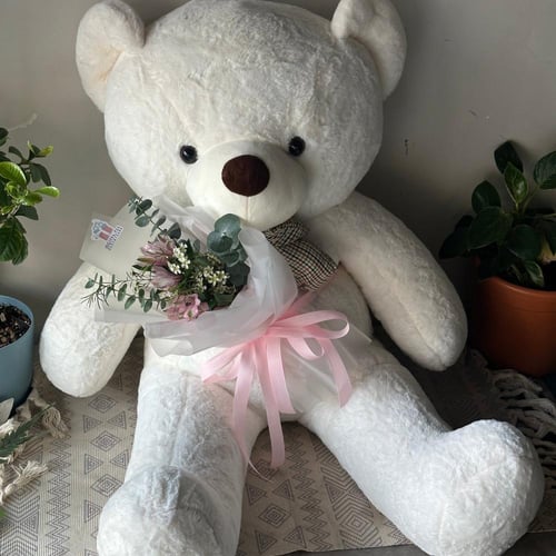 دب أبيض كبير || مع كيكة جاناش توت