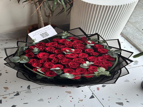 بوكيه ورد احمر 50 ||Bouquet of red roses 50