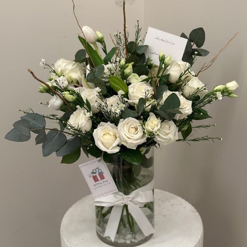 فازة ورد ابيض|| White rose vase