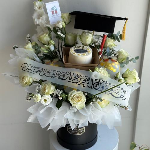 كيكة لنش بوكس || بكس ورد التخرج