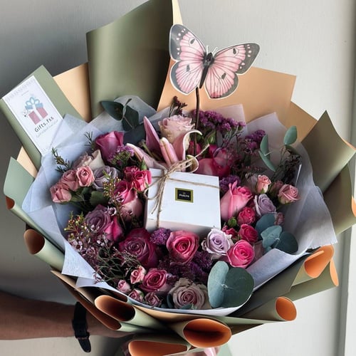 شوكلت باتشي|| باقة ورد بنكيات