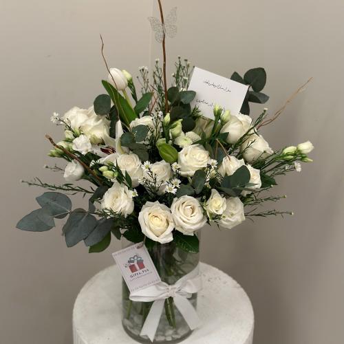 فازة ورد ابيض|| White rose vase