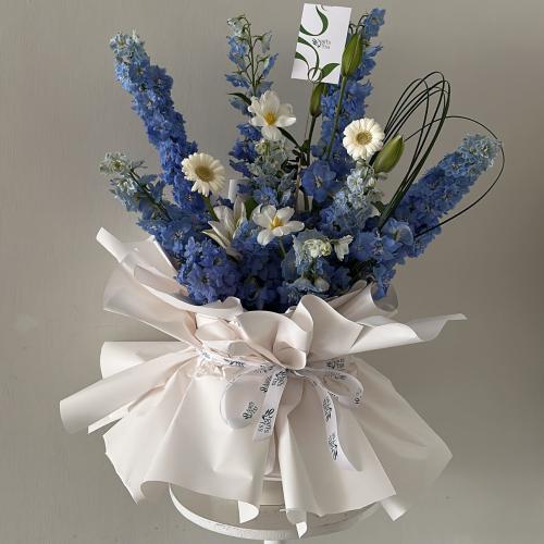 باقة ورد دلفليوم || لمسة السماء