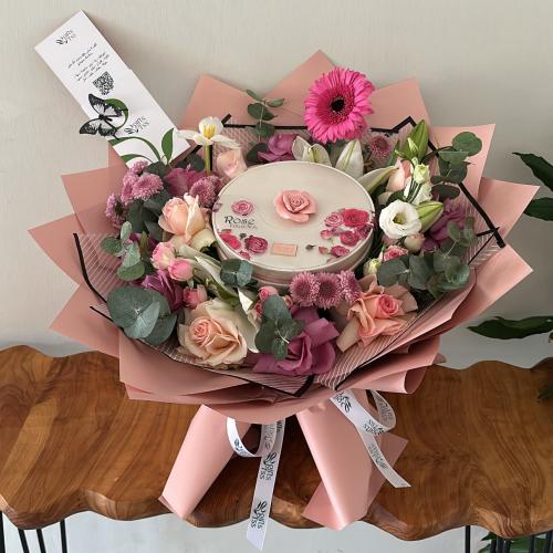 بستاني فاخر || شوكولاتة بتصميم ورد - هدية بستانية...