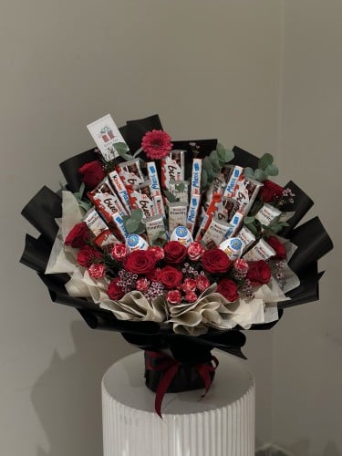 باقة الكندر ورد احمر