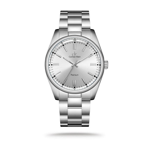 ساعة رجالية كارمن كلاين ستيل بلون فضي