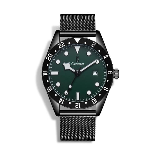 ساعة رجالية قليمير شبكي بلون اسود