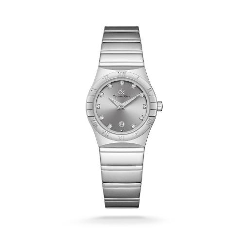 ساعة نسائية كارمن كلاين بلون فضي