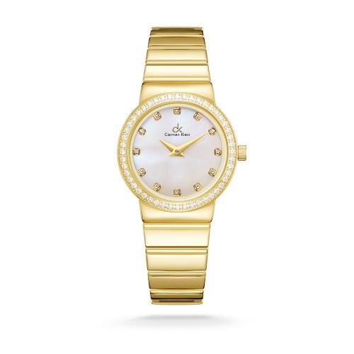 ساعة نسائية كارمن كلاين بلون ذهبي