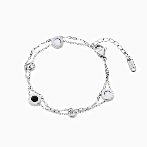 اسوارة نسائية باللون الفضي