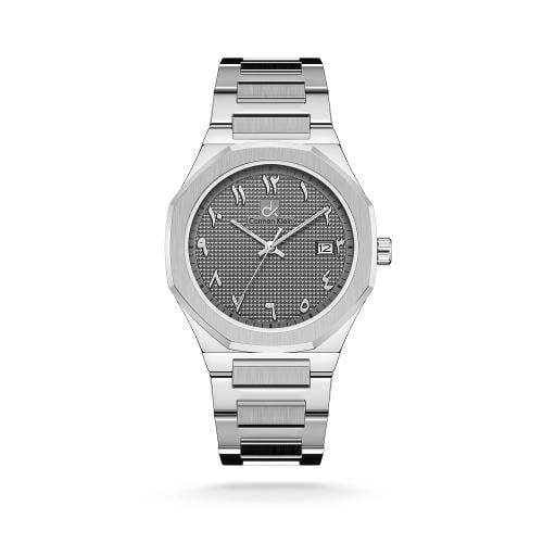 ساعة رجالية كارمن كلاين ب ارقام عربية فضي مينا رما...