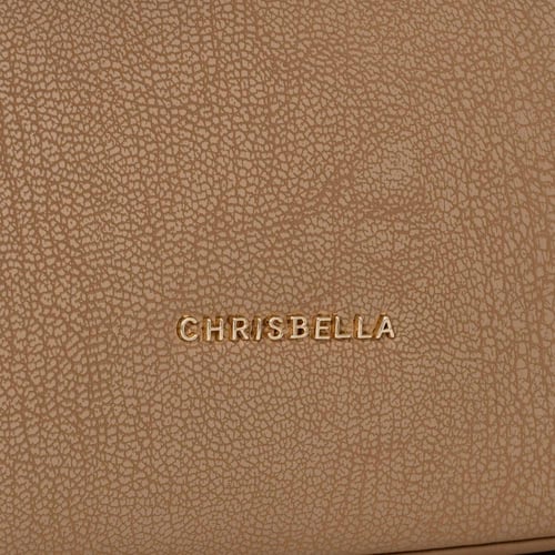 شنطة نسائية صغيرة مع فيونكة لون بني فاتح