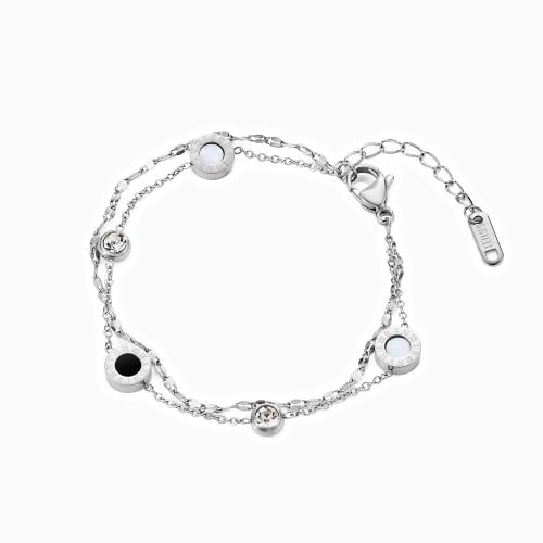 اسوارة نسائية بلون فضي