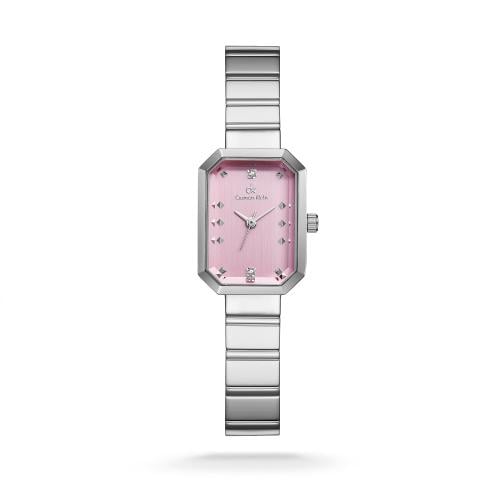 ساعة نسائية كارمن كلاين ستيل فضي