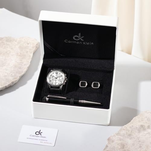 طقم رجالي كارمن كلاين جلد اسود