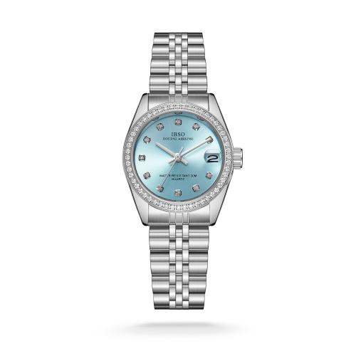 ساعة نسائية بتصميم رولكس ب الكريستال