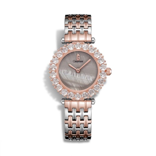 ساعة نسائية قليمير ستيل بلون فضي و روز قلود