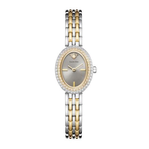 ساعة نسائية كارمن كلاين بتصميم حصري مكس رمادي