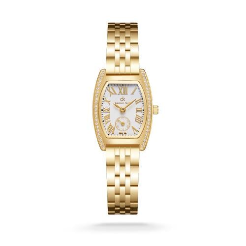 ساعة نسائية كارمن كلاين ستيل ذهبي