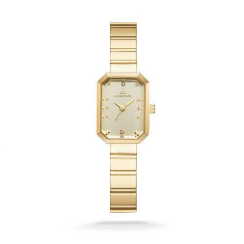 ساعة نسائية كارمن كلاين ستيل ذهبي