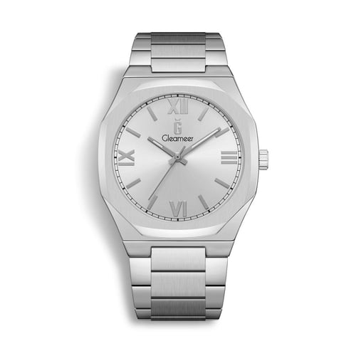ساعة رجالية قليمير ستيل بلون فضي