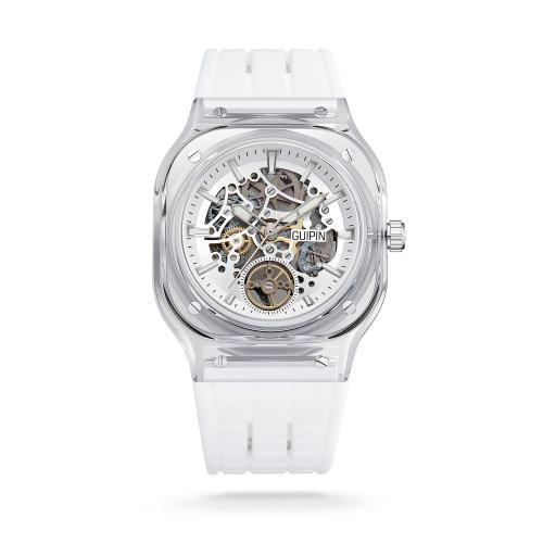 ساعة رجالية ربر ابيض