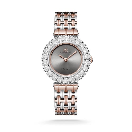 ساعة نسائية ستيل بلون الفضي و روز قولد15284F32