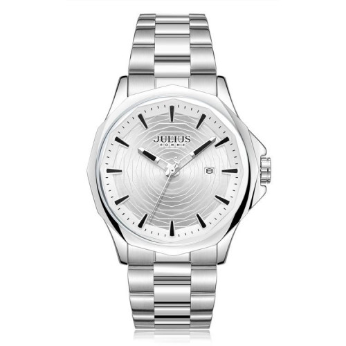 ساعة رجالية جوليوس ستيل بلون فضي