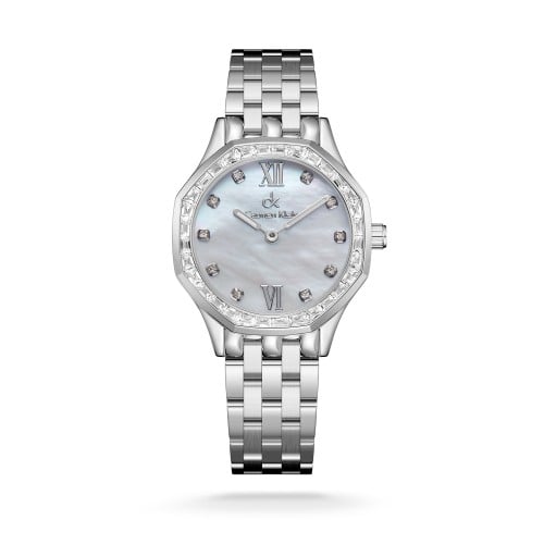 ساعة نسائية كارمن كلاين ستيل بلون فضي