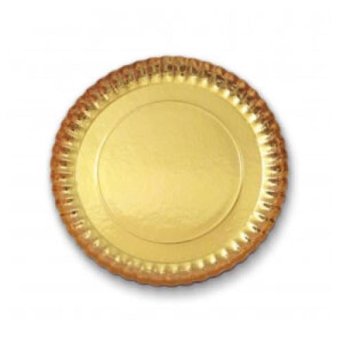 صحن ورق دائري ذهبي
