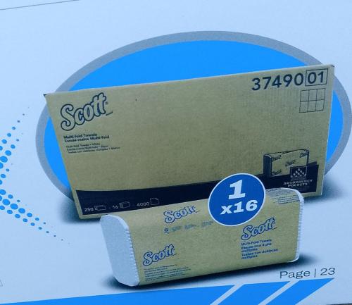 Scott multi۔fold Hand towel 1x16x250sheets