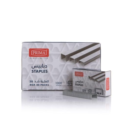 دبابيس دباسة شد 20 حبة 26/6 بريما