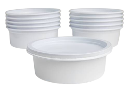 علب فول بلاستيك ابيض 250 جرام