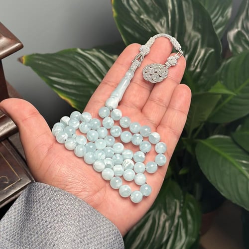 مسباح بكلايت سماوي رخامي فاتح