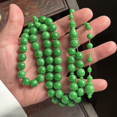 مسباح بكلايت قديم اخضر بتعريق تمليكة