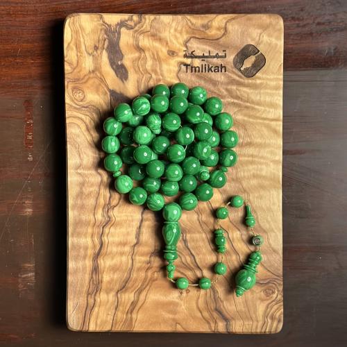 مسباح بكلايت قديم اخضر بتعريق تمليكة