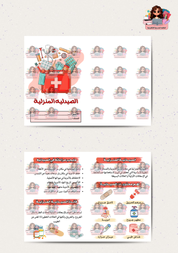 ‎مطوية أسرية الصف الرابع الصيدليه المنزليه الفصل...