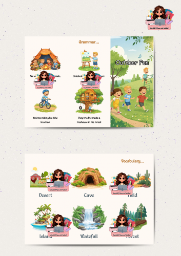 مطوية الإنجليزي Outdoor Fun الصف رابع ابتدائي الفص...