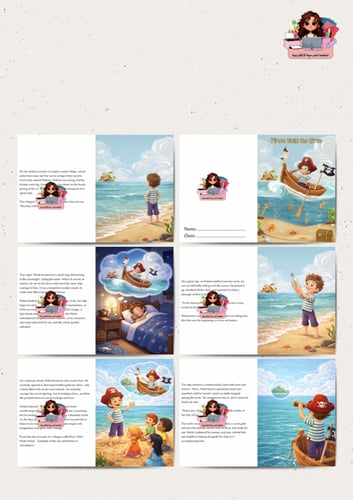 قصة قصير إنجليزي عن القرصان وليد الصغير الصف الخام...