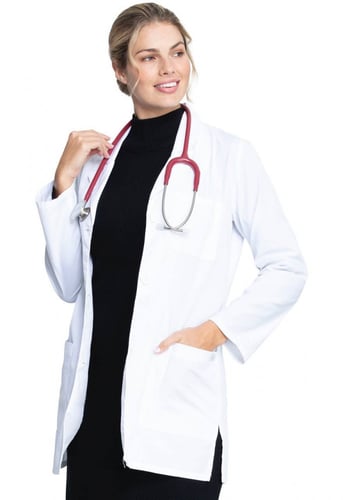 معطف مختبر 32 بوصة باللون الأبيض ديكيز البروفيسور...